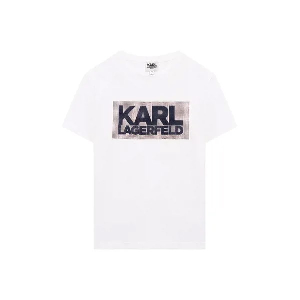 Хлопковая футболка Karl Lagerfeld Kids