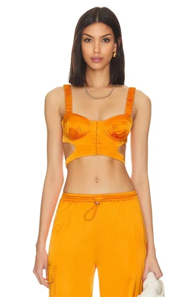 Топ Camila Coelho Barton Crop, цвет Apricot Orange