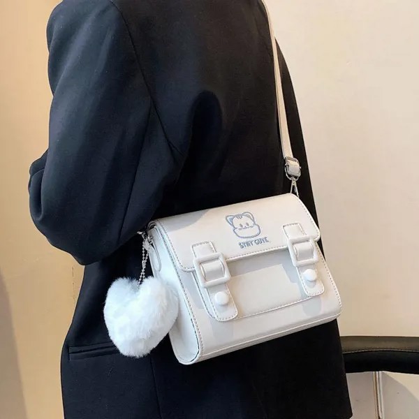 Новая сумка Messenger Женская сумка Котенок Симпатичная маленькая квадратная сумка Сумка через плечо Популярная сумка для хитового цвета корейская версия