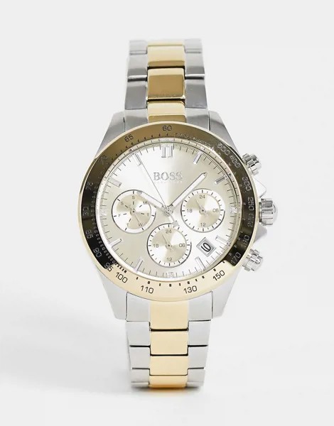 Женские металлические часы-браслет разных оттенков с хронографом Boss-Разноцветный