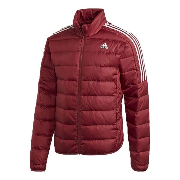 Пуховик adidas logo Printing Stand Collar Stay Warm Sports Down Jacket Red, красный