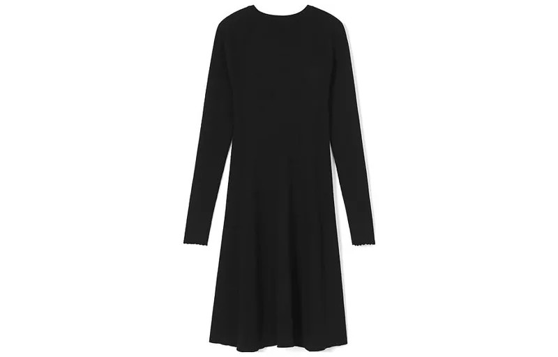 LACOSTE Женское платье с длинными рукавами, цвет Black