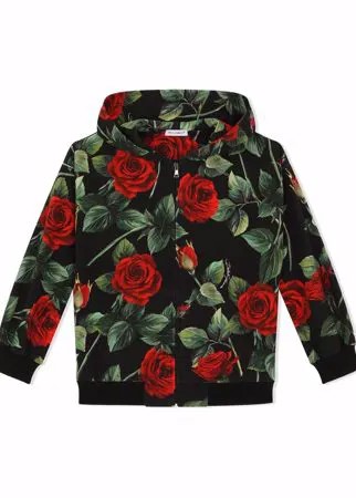 Dolce & Gabbana Kids худи на молнии с принтом