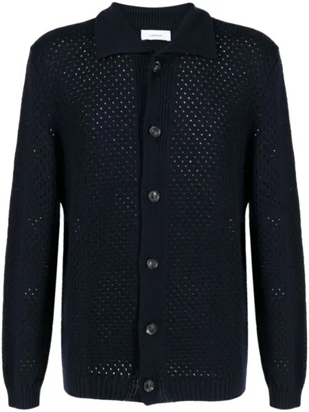 Lardini ажурный кардиган из шерсти, синий