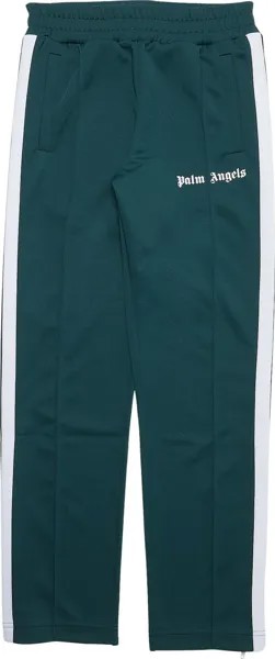 Брюки Palm Angels Classic Track Pants 'Green/White', зеленый