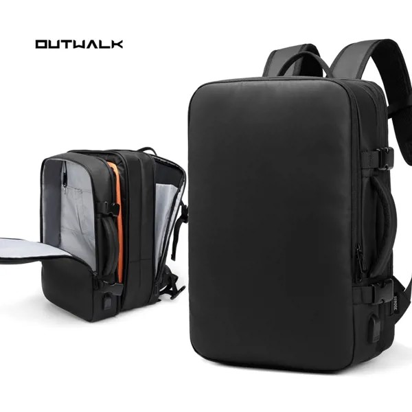 OUTWALK светильник рюкзак для ноутбука для мужчин 16 дюймов офисные женские рюкзаки бизнес сумка унисекс черный рюкзак тонкий силиконовый защитный задняя крышка пакет