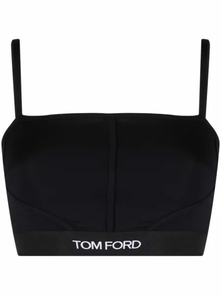 TOM FORD топ-бралетт с логотипом, черный