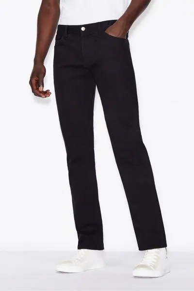 J16 мужские джинсы прямого кроя Armani Exchange, черный
