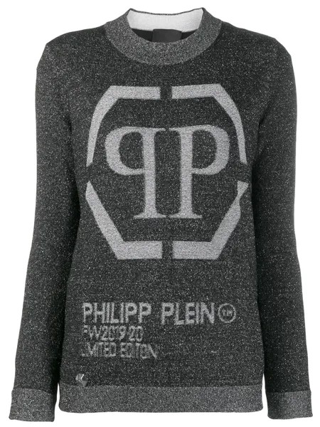 Philipp Plein джемпер с люрексом и логотипом