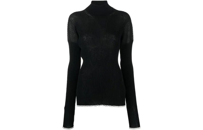 Кашемировый свитер женский черный Mm6 Maison Margiela