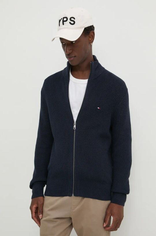 Хлопковый кардиган Tommy Hilfiger, темно-синий