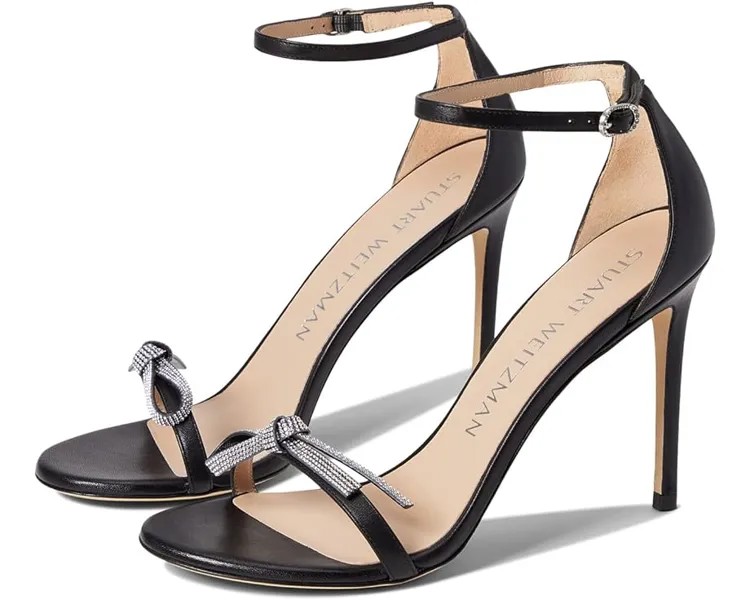 Туфли Stuart Weitzman Nudist Bow 100 Sandal, черный