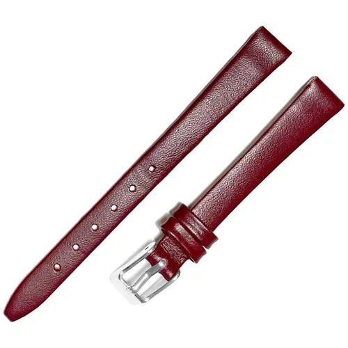 Ремешок 1003-01-6-2 Classic Бордовый кожаный ремень 10 мм для часов наручных из натуральной кожи гладкий матовый женский