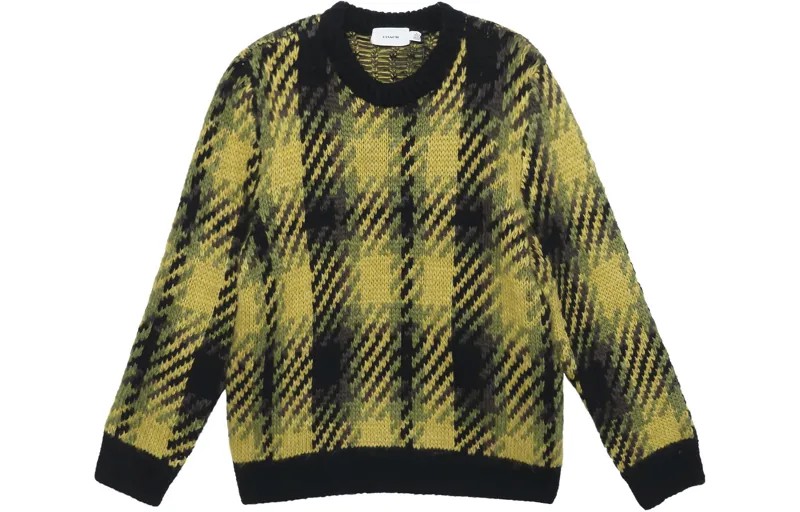 COACH Женский кашемировый свитер, цвет Acid Yellow