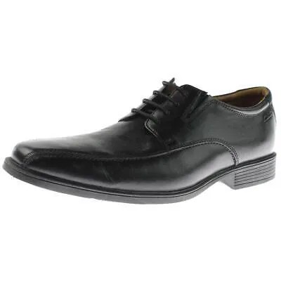 Черные кожаные оксфорды Clarks Mens Tilden Walk 11,5 Medium (D) BHFO 5804