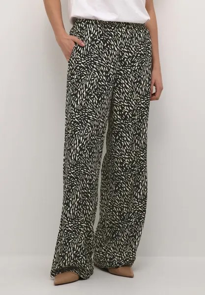 Брюки Kaffe, цвет black sand animal print