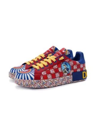 Кожаные кеды Portofino Dolce & Gabbana