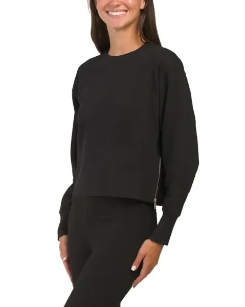 Укороченный топ с круглым вырезом Dkny Sport, черный