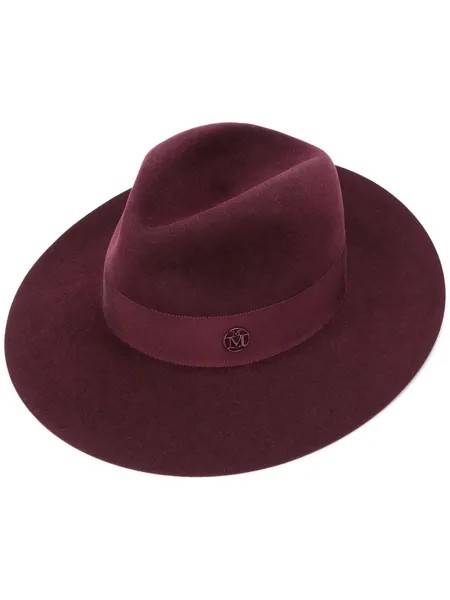 Maison Michel шляпа-федора с лентой