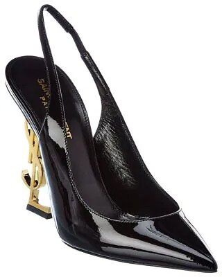 Женские лакированные туфли Saint Laurent Opyum 110 с ремешком на пятке
