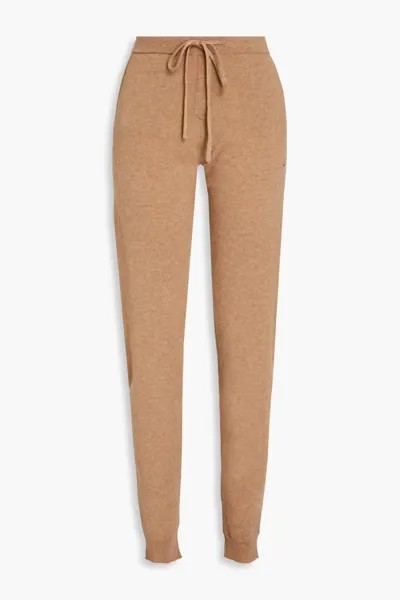 Кашемировые спортивные брюки с вышивкой меланжевого цвета Chinti & Parker, коричневый