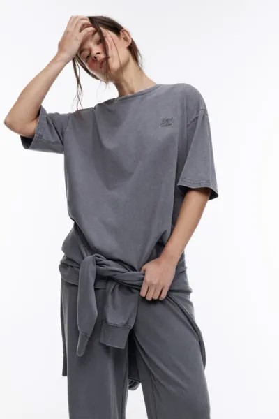 Футболка oversize спортивная с вышивкой