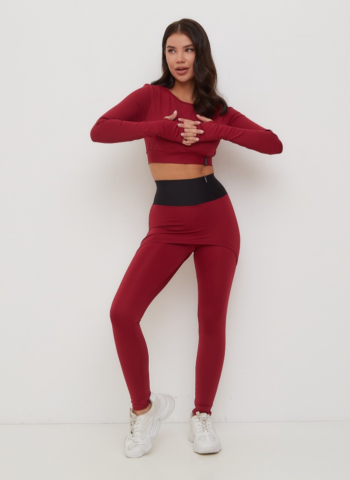 Спортивные леггинсы женские Euphoria Fit’N’Dance бордовые M
