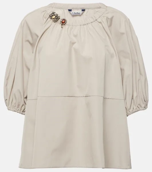 Топ из хлопкового поплина 'S Max Mara, белый