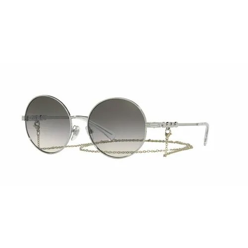 Солнцезащитные очки Vogue eyewear VO 4227S 323/11, круглые, оправа: металл, с защитой от УФ, градиентные, для женщин, серебряный