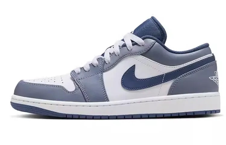 Кроссовки Air Jordan 1 Vintage Basketball Shoes Men Low-top Blue/white, синий