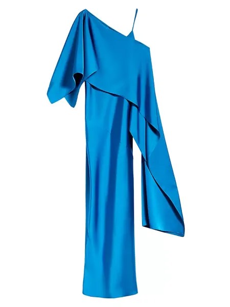 Атласная накидка и платье-комбинация Weekend Max Mara, синий
