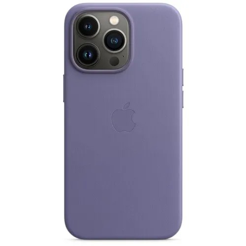 Чехол-накладка Apple MagSafe кожаный для iPhone 13 Pro сиреневая глициния