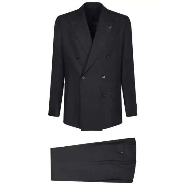Костюм linen suit Lardini, черный
