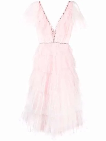 Jenny Packham чайное платье с тюлем