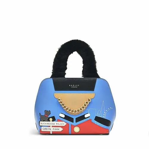 Сумка клатч Radley, фактура гладкая, красный, черный