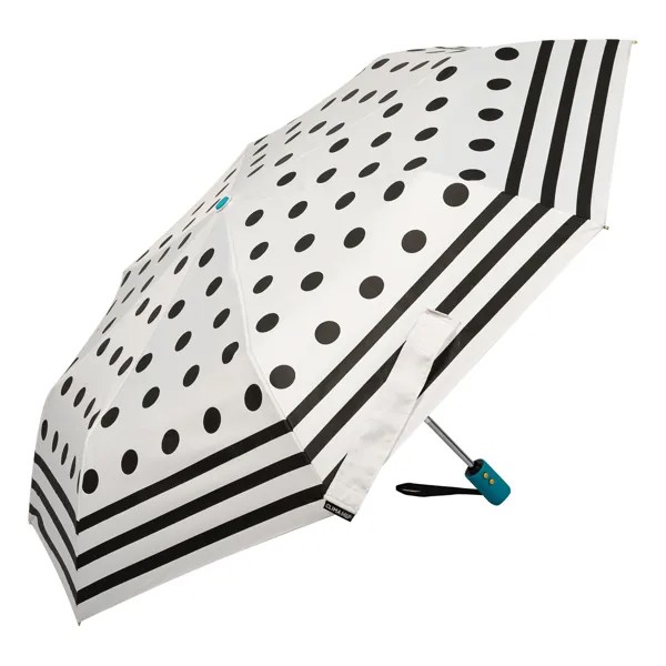 Зонт складной женский автоматический M&P C58215 Dots, черный, белый