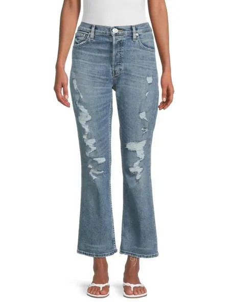 Укороченные расклешенные джинсы Hudson Thalia, denim blue