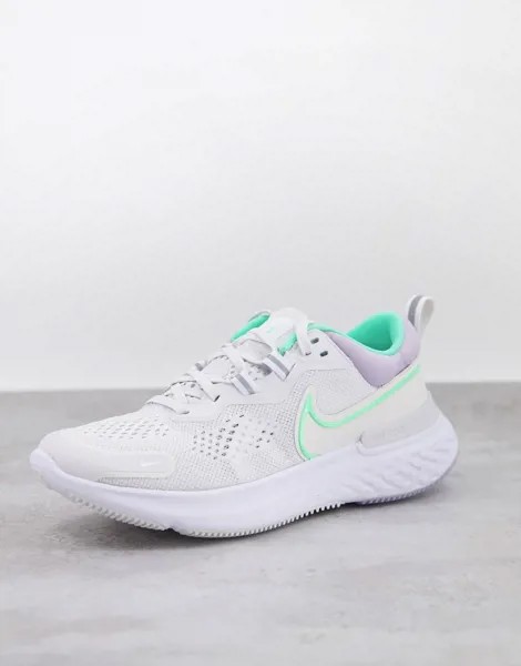 Белые кроссовки Nike Running React Miler 2-Белый