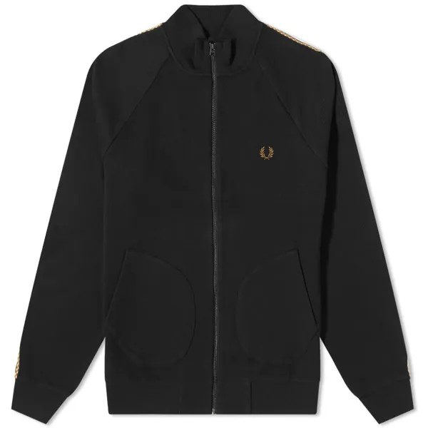 Спортивная куртка Fred Perry с клетчатой ​​лентой, черный