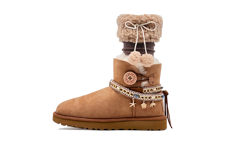 Женские зимние ботинки Mini Bailey Bow II, коричневые Ugg