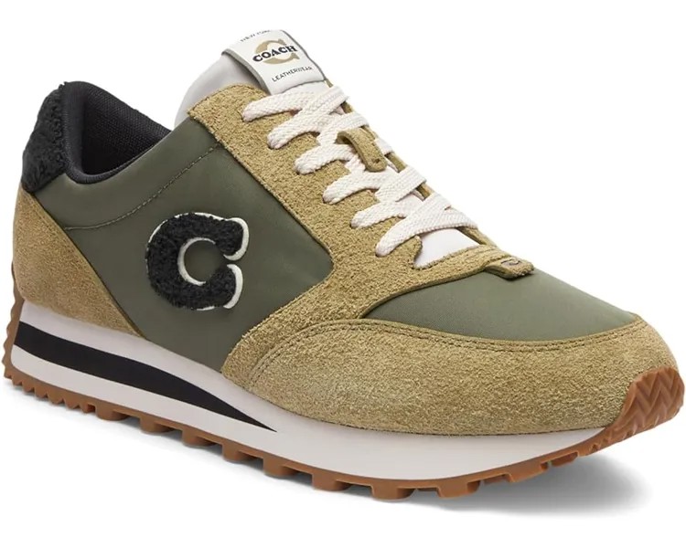Кроссовки COACH Runner Hairy Suede Sneaker, цвет Moss/Army Green