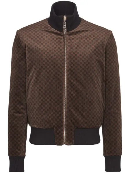 Balmain двусторонний бомбер Mini Monogram, коричневый
