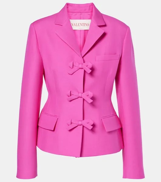 Жакет Crepe Couture с бантом Valentino, цвет pink pp