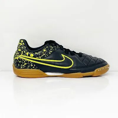 Футбольные бутсы Nike Boys Tiempo Rio II 631526-007 черные, размер 12,5C