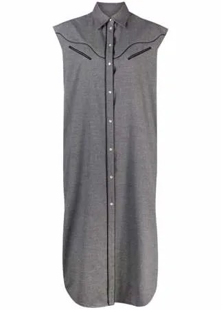 MM6 Maison Margiela платье-рубашка с контрастной отделкой