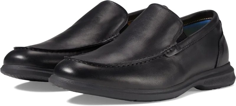 Лоферы Hamptons Moc Toe Venetian Loafer Florsheim, цвет Black Smooth