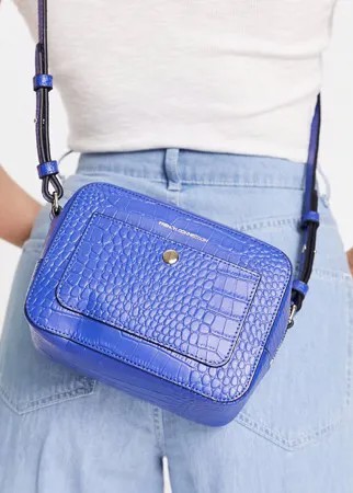 Синяя квадратная сумка French Connection-Голубой