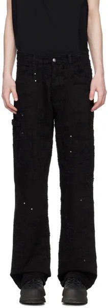 Черные джинсы с бикоидным узором Heliot Emil