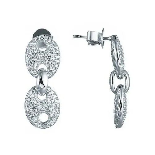 Серьги ELEMENT47, серебро, 925 проба, фианит