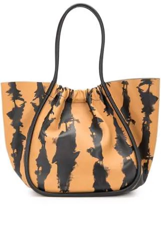 Proenza Schouler большая сумка-тоут со сборками и принтом тай-дай